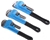 3 x BERENT Pipe Wrenches, 300mm, 250mm & 200mm.