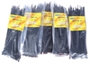 5 Packs Of Cable Ties Each 100pcs, Size 3.6mm x 200mm, Black.  Buyers Note