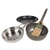 3 x Assorted Pans & Pots. Contains MAUVIEL, TEFAL. NB: One is well used & o