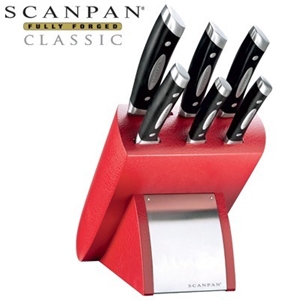 Scanpan Classic 7Pce Retro Knife Block S