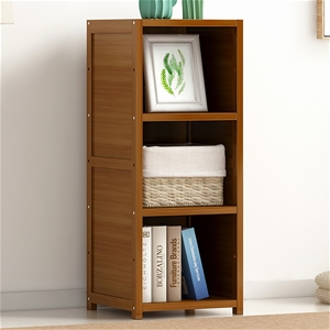 Bamboo Adjustable Shelf Bookcase Display