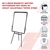 60 x 90cm Magnetic Writing Whiteboard Dry Erase w/ Height Adjustable Tripod