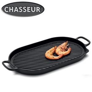 Chasseur Enamelled Cast Iron Oval Grill 