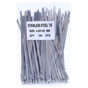 100 x Stainless Steel Cable Ties, Size 4