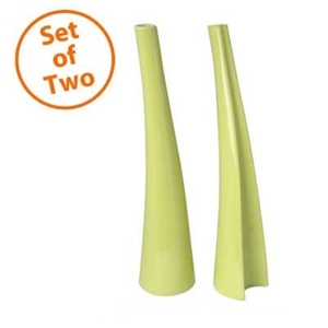 2 x Ceramic Flower Vases with Celery Sta