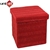 UniGift Folding Storage Ottoman: Red