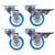 2 x Sets of 4 Off-Set Swivel Castor Wheels 45mm. N.B. 4 x without Brakes.