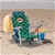 TOMMY BAHAMA 5-Position Backpack Beach Chair, Blue w/ Green Turtles.