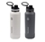 2pk THERMOFLASK Double-Wall Insulated Vacuum Bottles, 1.2L, White & Grey.