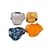 4 x MODIBODI Reusable Nappies, One Size Fits Most. NB: Colours may vary fro