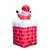 1.9m Inflatable Christmas Santa Out of Chimney