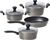 COOPER & CO. 7 Piece Titanium Pots Pans Cookware Set, Black. NB: Minor Use
