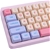 HYEKIT PBT Keycaps 132 Keys Marshmallow Keycaps Dye-Sublimation Cute Keycap