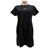 FILA Women's Judy Logo Dress, Size L, 95% Cotton, Black/White, ASD22299. B