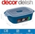 2 x DECOR Food Storage Containers, incl; 1 x Delish Oblong (1L, Blue) & 1 x