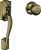 CAMELOT Front Entry Handle Georgian Interior Knob (Antique Brass) FE285 CAM