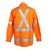 20 x WS WORKWEAR Mens Long Sleeve Shirt, Size L, Orange. Sewn company logo