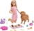 BARBIE Blonde Doll with Mommy Dog, 3 Newborn Puppies with Color-Change Feat