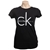 2 x CALVIN KLEIN Women's Logo Tee, Size S, 60% Cotton, Black (BLK).