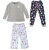 JANE AND BLEECKER Women's 3pc Pajama Set, Size L, Grey/Blue/Navy. Buyers N