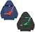 2 x Kids' Fanny Pack Hoodies, Size 4T, 60% Cotton, Blue/Red & Grey/Green, 1
