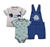 2 x 3pc PEKKLE Infant's Set, Size 18M, Incl: Overall, Bodysuit & Tee, Dino.