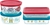 PYREX 8-Pc Glass Food Storage Container Set Decorated Round & Rectangle, Ha