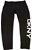 DKNY SPORT Women's Logo Leggings, Size L, 90% Cotton, Black/White (BLK). NB