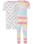 2 x SIGNATURE Girl's 4pc Pajama Set, Size 5, Cotton, Hearts.