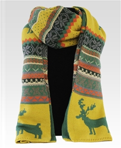 Niclaire College Deer Patterned Scarf