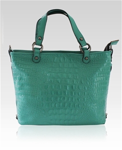 Niclaire Convertible Croc Embosed Leathe