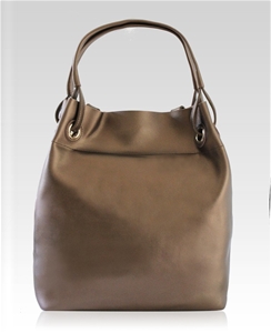Niclaire Large Metallic Leather Shopping