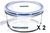 2 Pack - Glasslock Round Tempered Glass Food Container