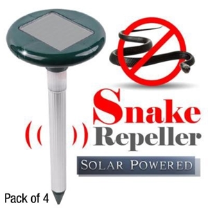 4x Solar Powered Snake Repeller w LED Li