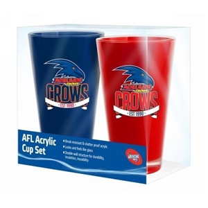 Adelaide Crows AFL Set of Two Tumblers