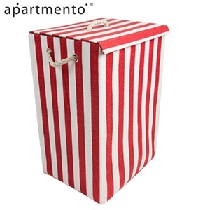 Apartmento Striped Laundry Basket - Red/