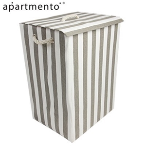 Apartmento Striped Laundry Basket - Ston