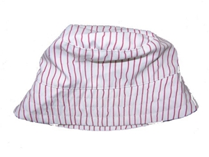 Plum White with Red Stripes Hat in Polye