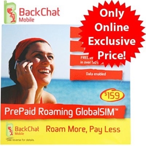 $159 Prepaid Mobile Roaming GlobalSIM Ca