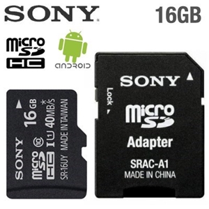 16GB Sony microSDHC UHS-I Memory Card an