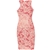 ClubL Womens Lace Print Sleeveless Dress