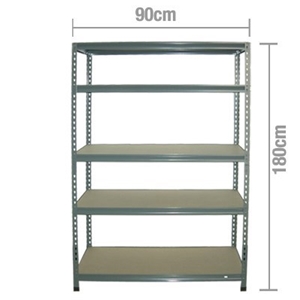Five Shelf Metal Storage Unit - 90 x 45 