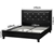 Royal Gems Style Double PU Leather Wooden Bed Frame Black