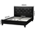 Royal Gems Style Queen PU Leather Wooden Bed Frame Black