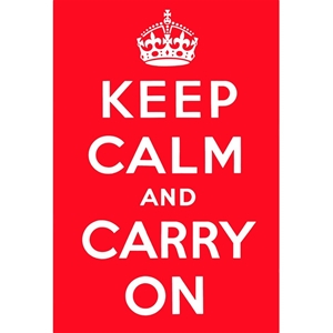 Keep Calm and Carry On Red, 118x80cm Can