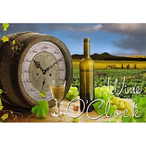 Wine O Clock, 118x80cm Canvas Print