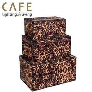 CAFE Home Decor Set of 3 Storage Boxes -