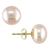 9-10mm Pink Freshwater Pearl Earrings in 10K Yellow Gold