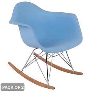 2 x Eames RAR Replica Rocker Chairs - Bl