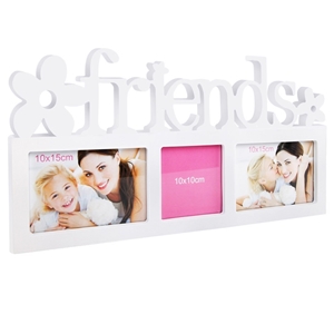 Set 3 in 1 FRIEND Photo Collage Frame Wh